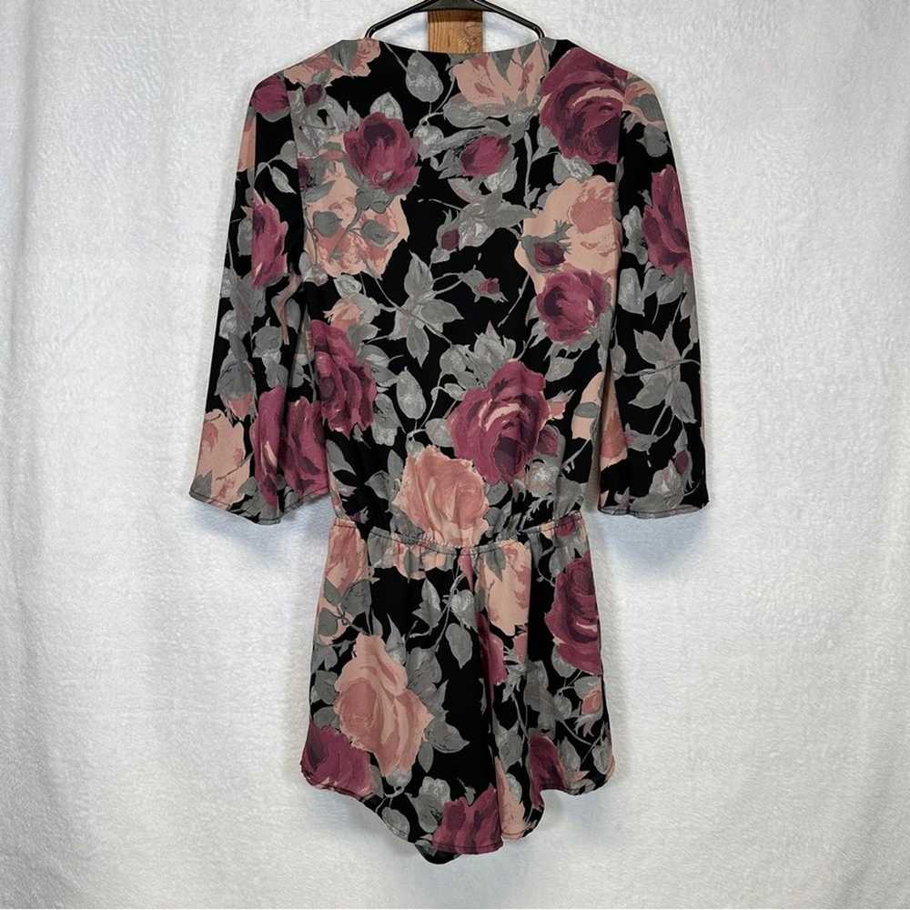 Lulus What’s Bloomin Bell Sleeve Black, Pink & Gr… - image 8