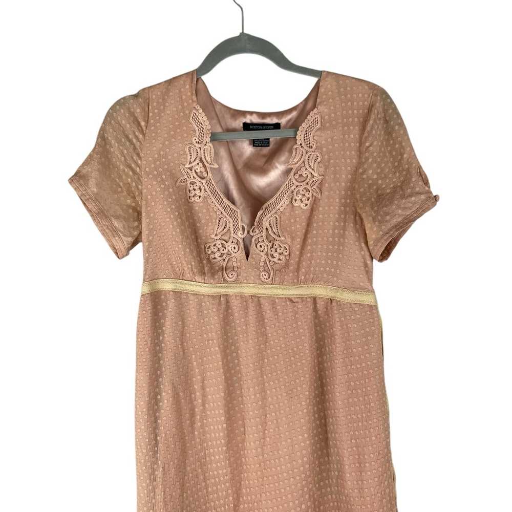 Boston Proper Pink Babydoll 100% Silk Vintage Dre… - image 3