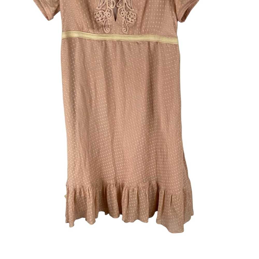 Boston Proper Pink Babydoll 100% Silk Vintage Dre… - image 4