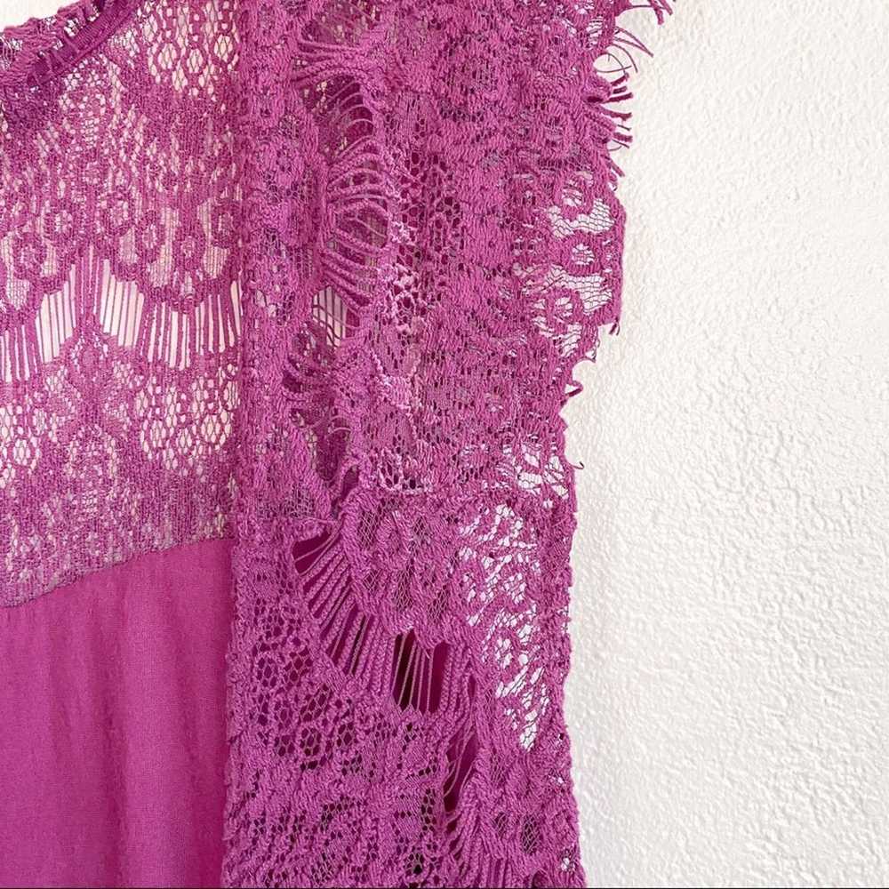 Free People Daydream Magenta Lace Mini Dress Size… - image 12