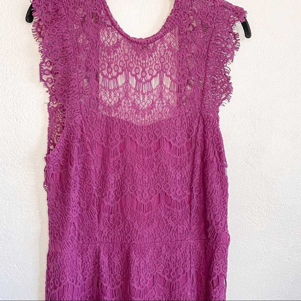 Free People Daydream Magenta Lace Mini Dress Size… - image 7