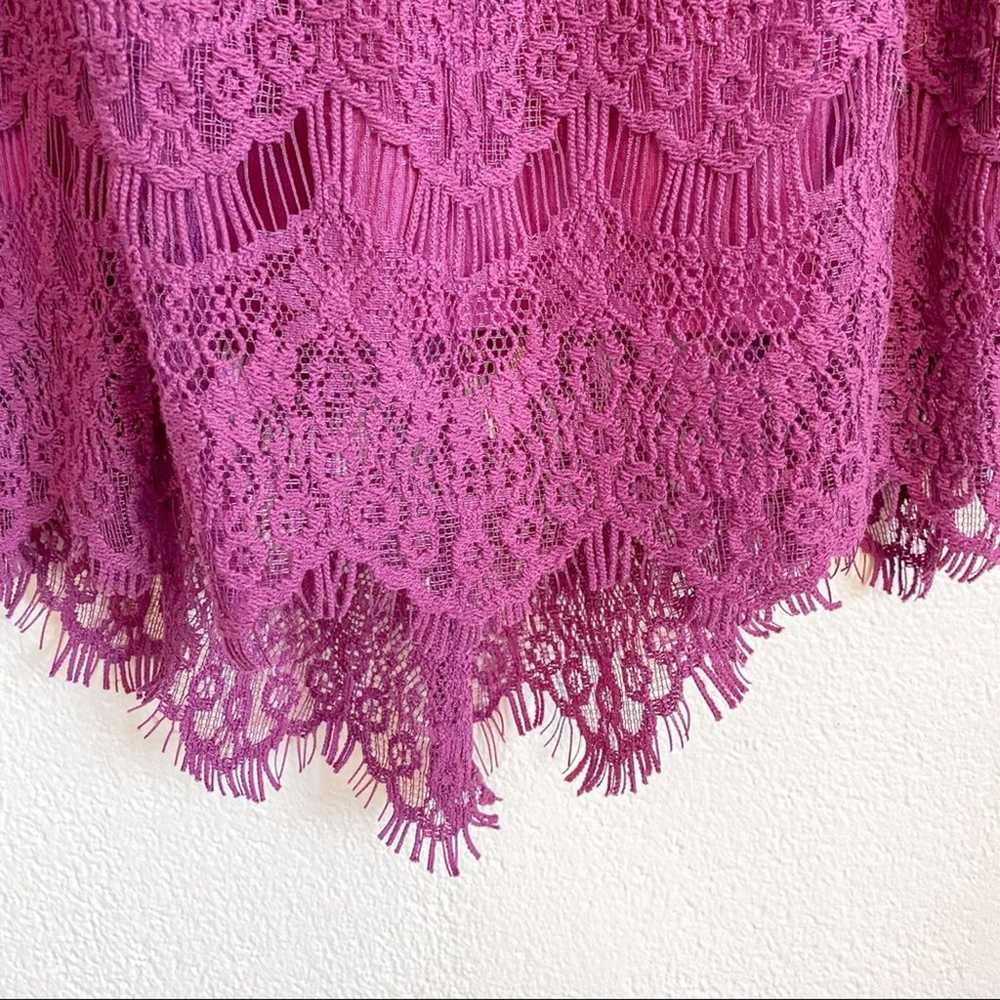 Free People Daydream Magenta Lace Mini Dress Size… - image 8