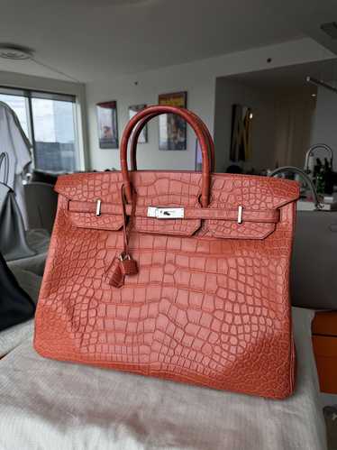 Hermes EXOTIC Hermes Birkin 40cm Orange Croc