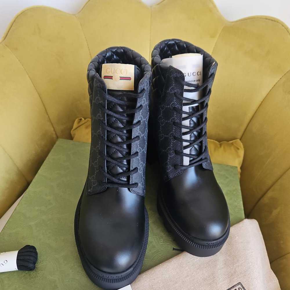 Gucci Leather biker boots - image 8