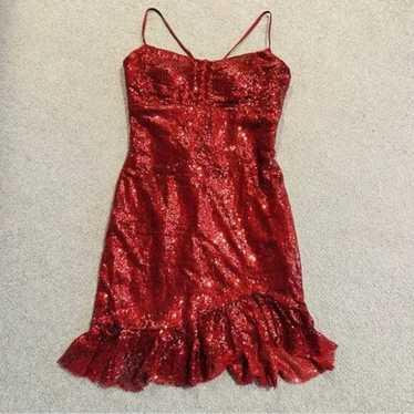 Stunning Deep Red Sequin Dress