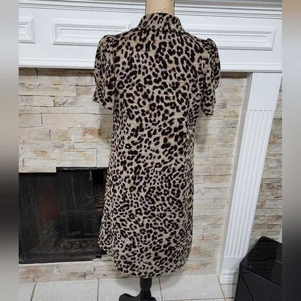 Eliza J. Cowl neck leopard print puff sleeve plea… - image 4