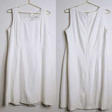 VTG Cream Sexy Bodycon Sleeveless Dress - Medium  