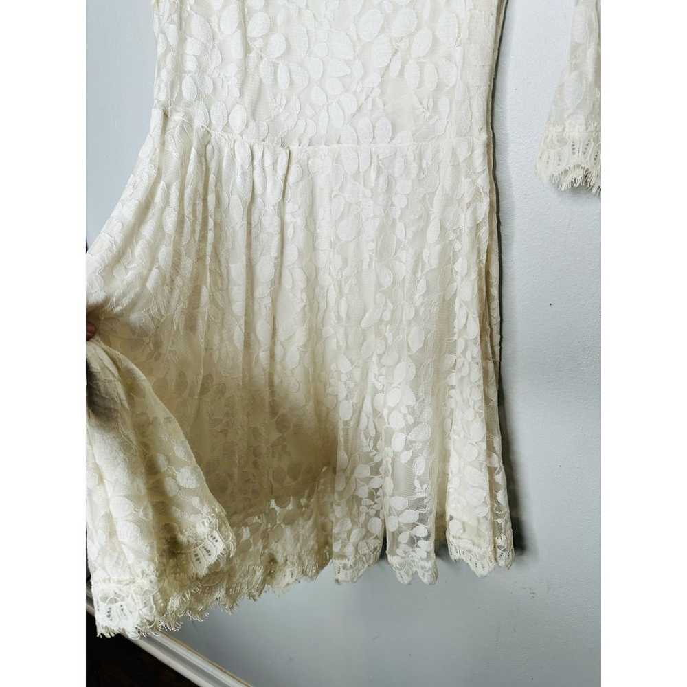 FREE PEOPLE Women's White Lace Fully Lined Adjust… - image 6