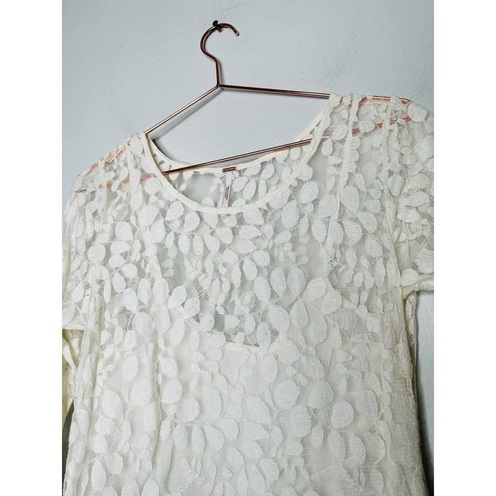 FREE PEOPLE Women's White Lace Fully Lined Adjust… - image 7