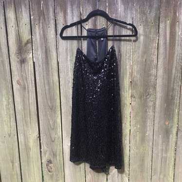 Express Black Sequin Dress