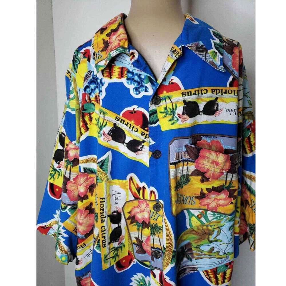 Vintage Cactus Black Label men's Novelty Shirt Fl… - image 1