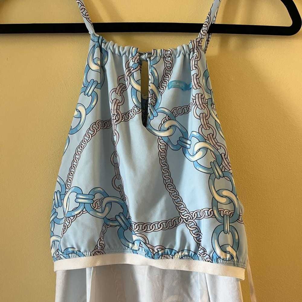 J. MCLAUGHLIN Maria Halter Dress Mini Light Blue … - image 7