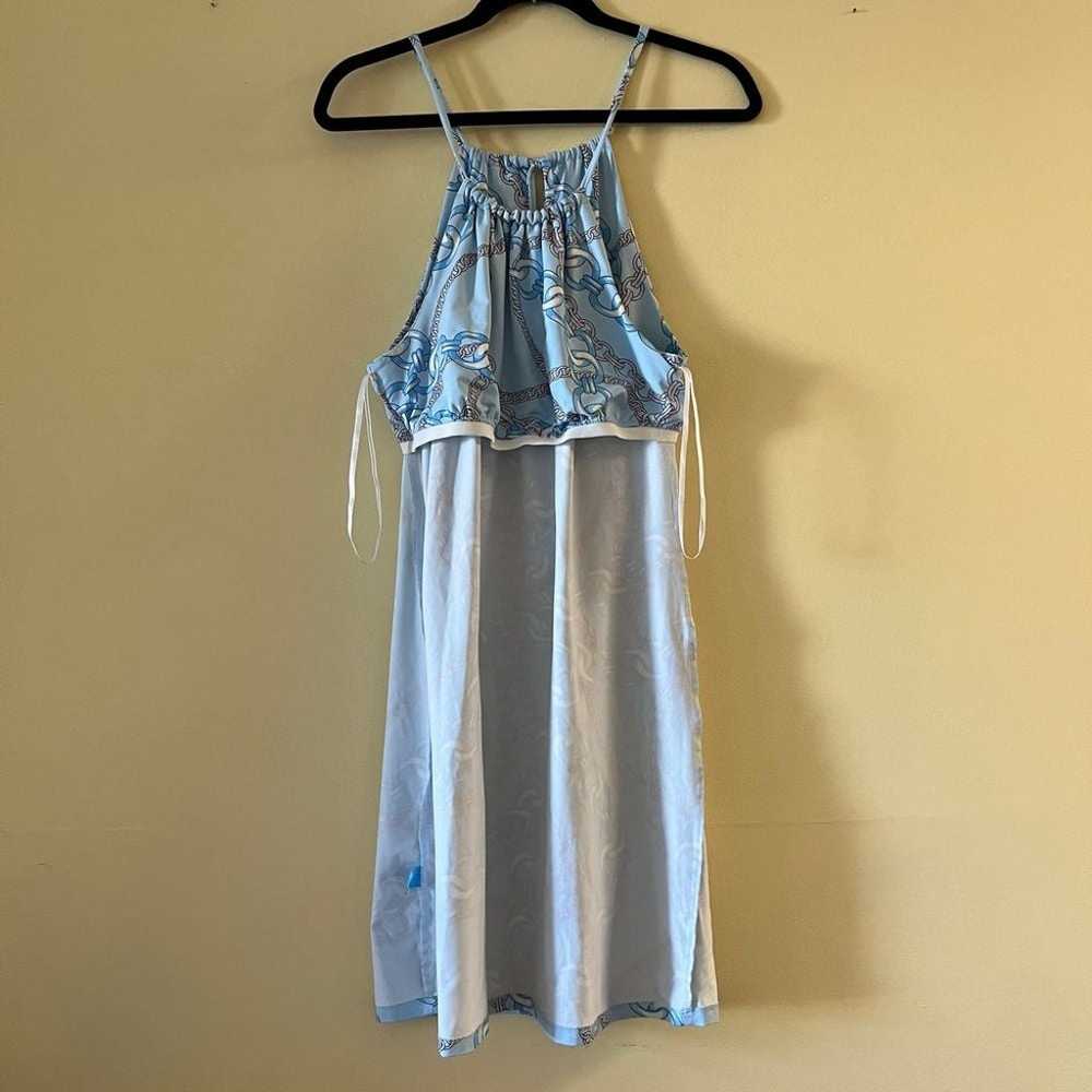 J. MCLAUGHLIN Maria Halter Dress Mini Light Blue … - image 8