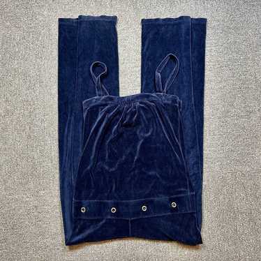 Juicy Couture Women Jumpsuit Medium Blue Velvet Sl