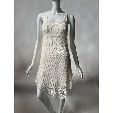 Vintage Crochet Lace Sleeveless Dress For Women I… - image 1