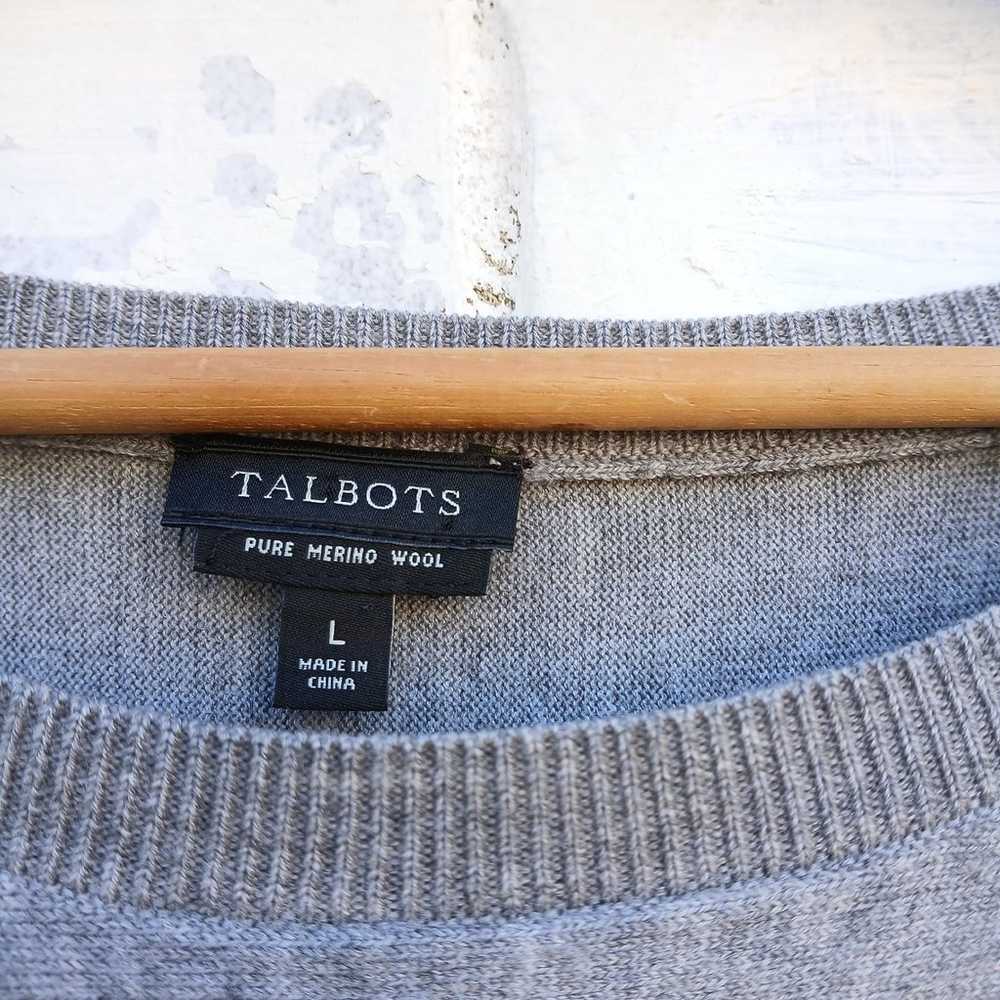 Talbots Merino Wool Sweater Dress Gray Large - image 4