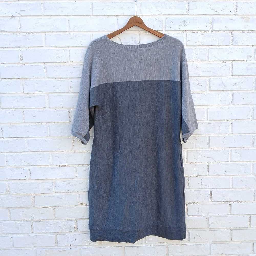 Talbots Merino Wool Sweater Dress Gray Large - image 7