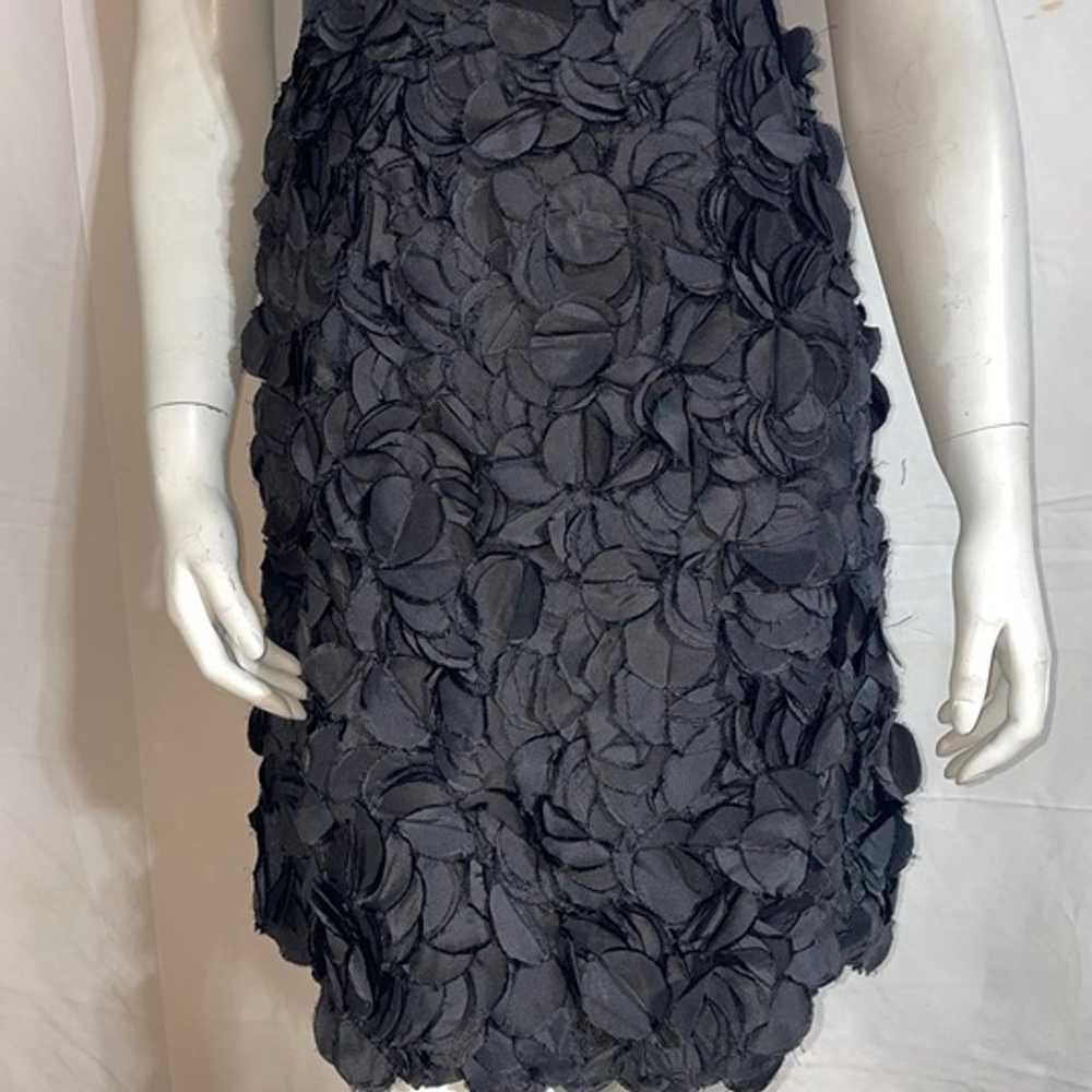 Lyn Devon Black Sleeveless Floral Dress Knee Leng… - image 3