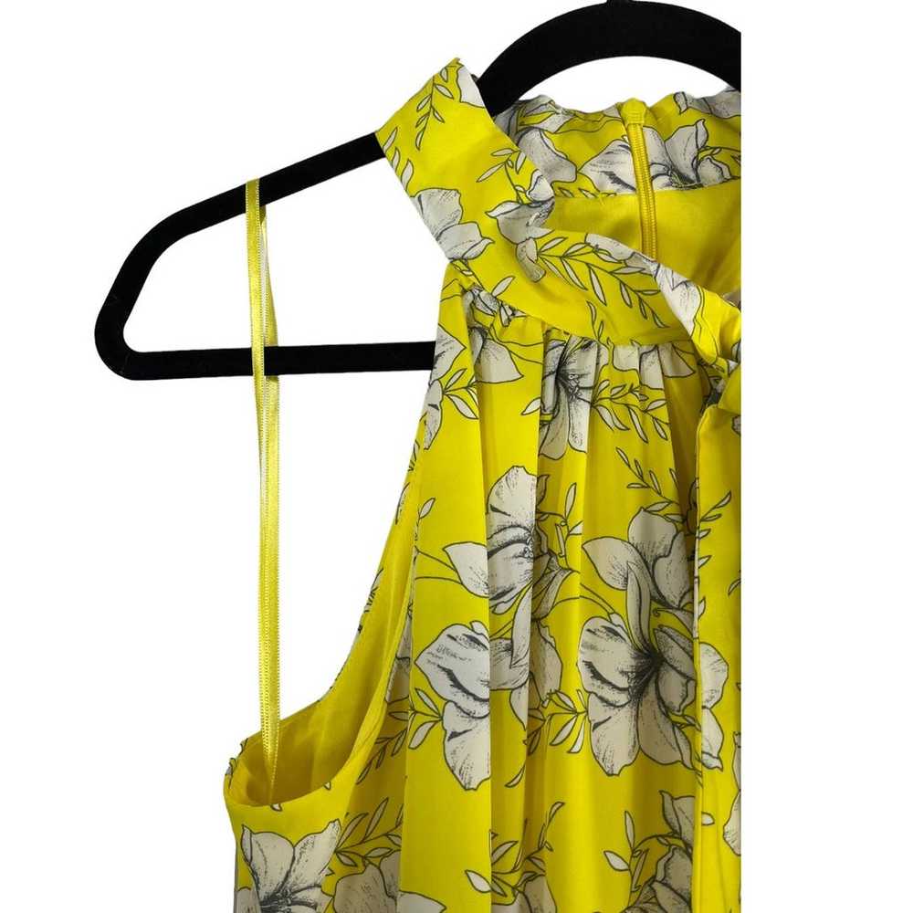 Eliza J Womens size 10 dress yellow floral chiffo… - image 2