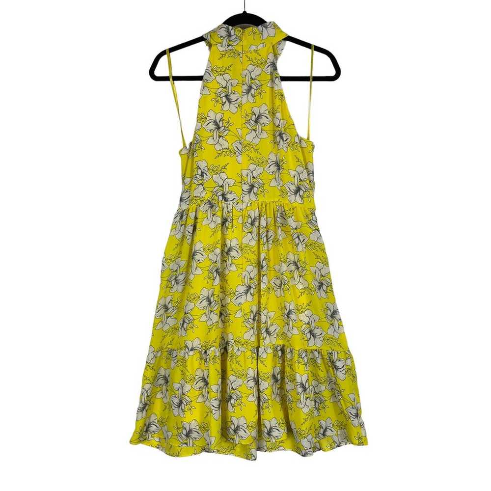 Eliza J Womens size 10 dress yellow floral chiffo… - image 4