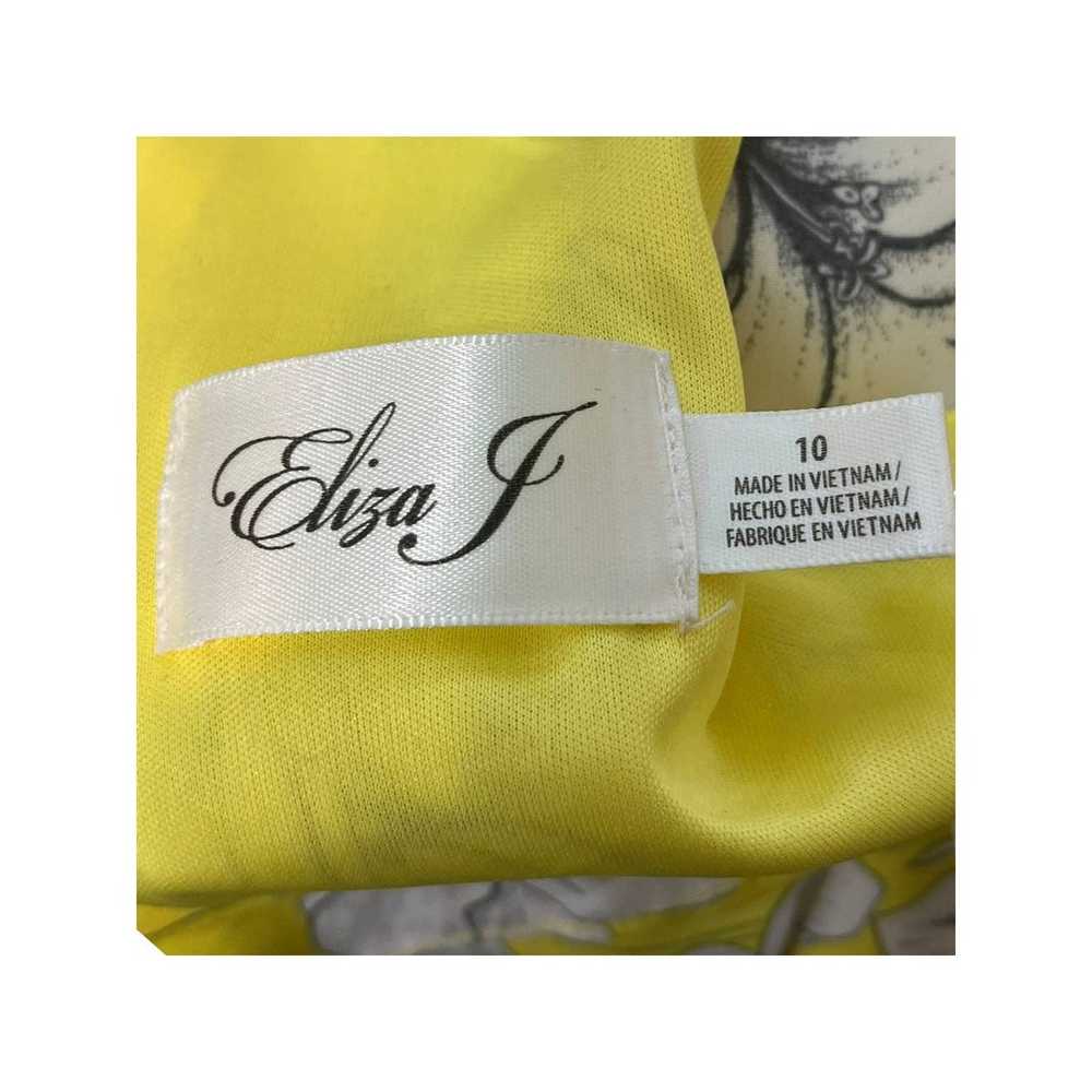 Eliza J Womens size 10 dress yellow floral chiffo… - image 5