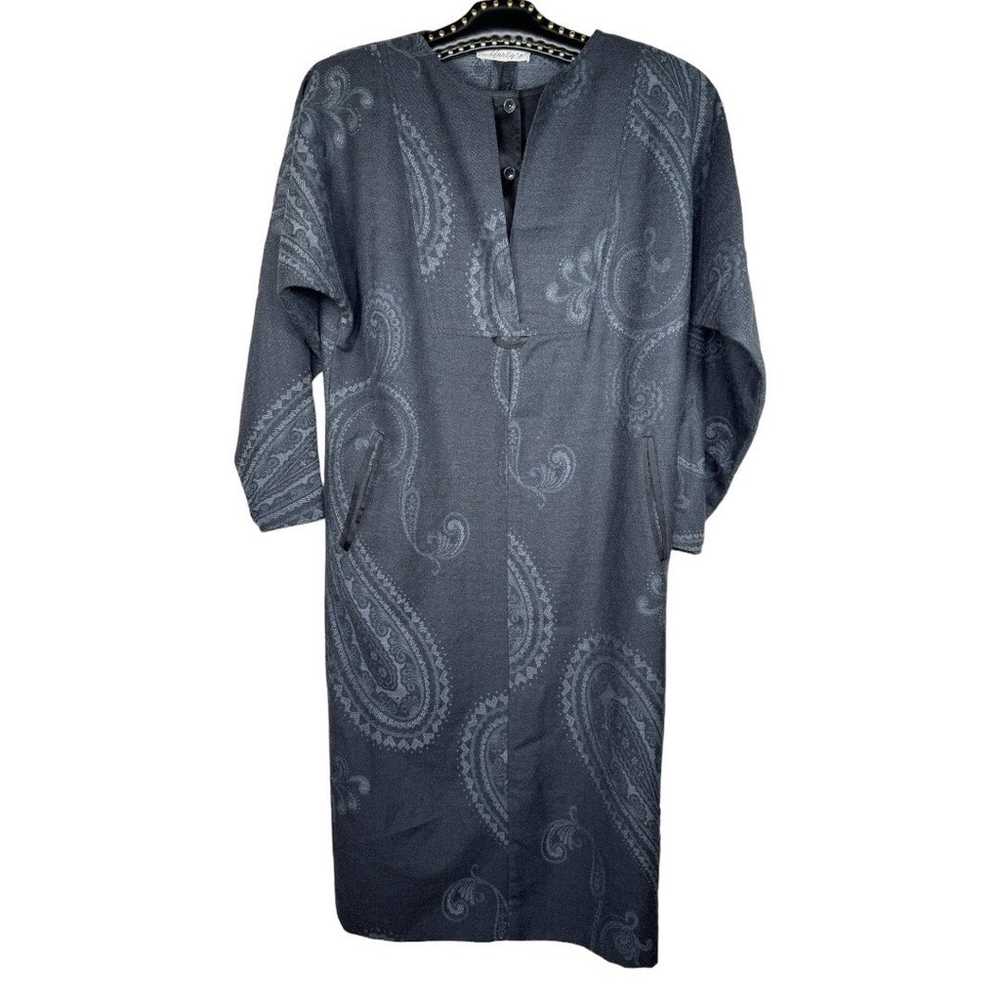 Morley’s Blue Paisley Print Wool Silk Blend Midi … - image 10