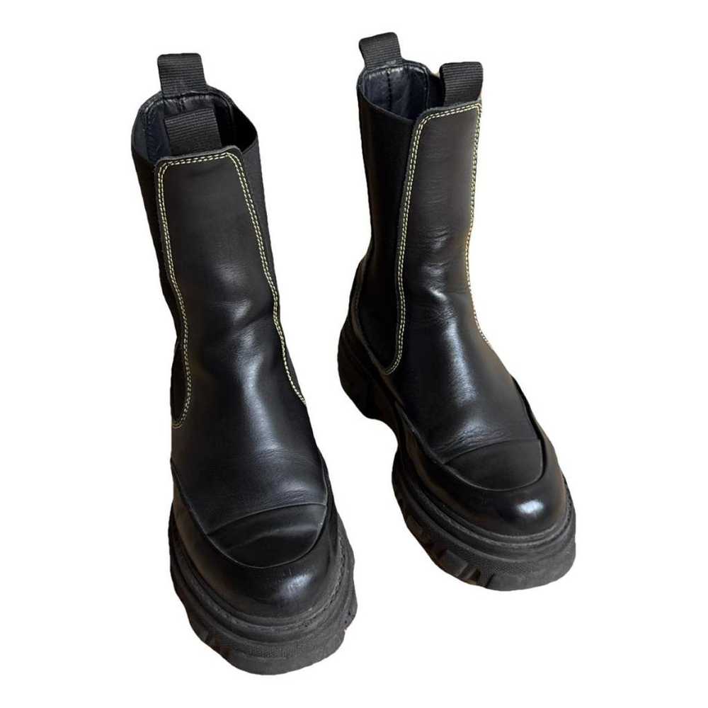 Ganni Patent leather biker boots - image 1