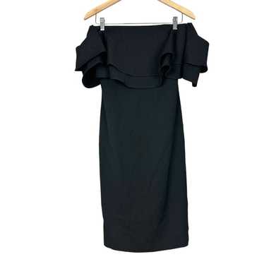 Keepsake Black Sleeveless Off the Shoulder Ruffle… - image 1