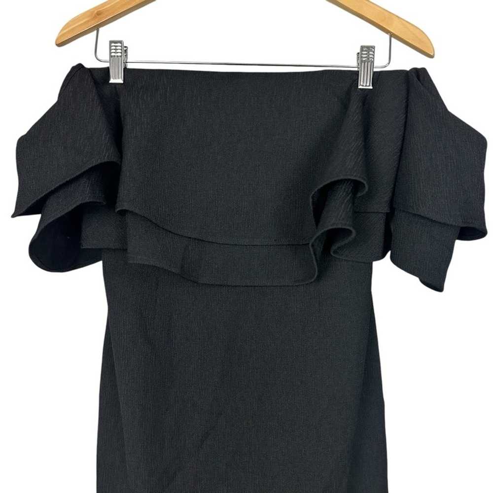 Keepsake Black Sleeveless Off the Shoulder Ruffle… - image 4