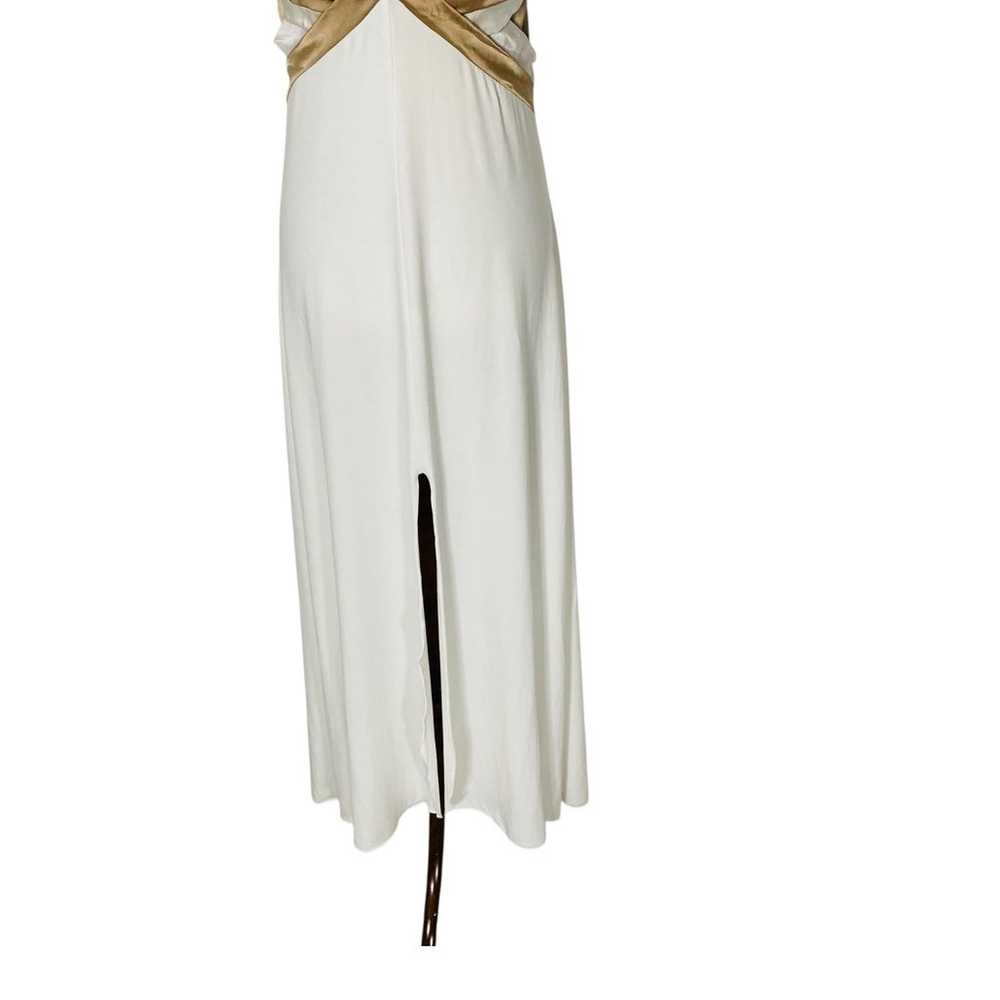 BEBE Ivory Halter Maxi Dress Size Medium - image 5