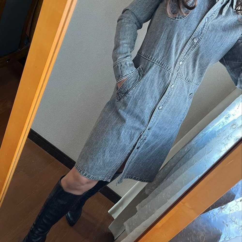 Denim Long Sleeve Shirt Dress Long Sleeve - image 2