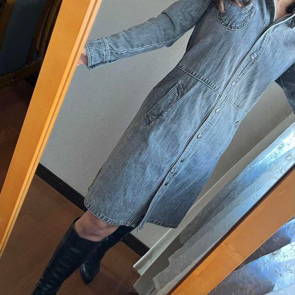 Denim Long Sleeve Shirt Dress Long Sleeve - image 3