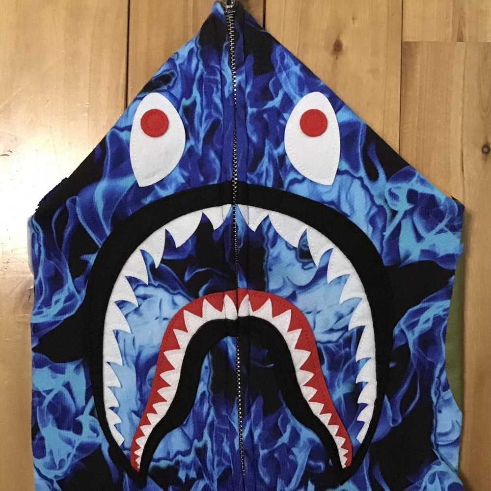 Bape BAPE flame shark full zip hoodie a bathing a… - image 3