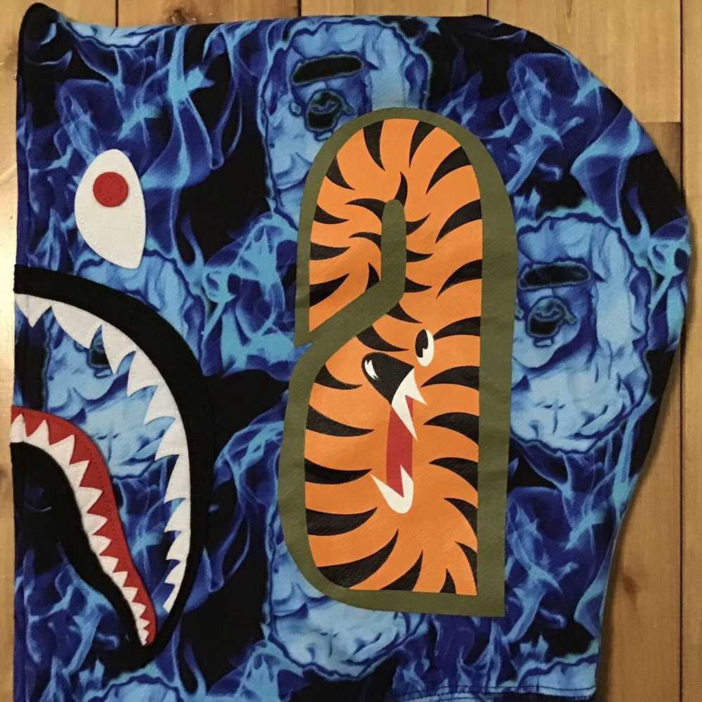 Bape BAPE flame shark full zip hoodie a bathing a… - image 5