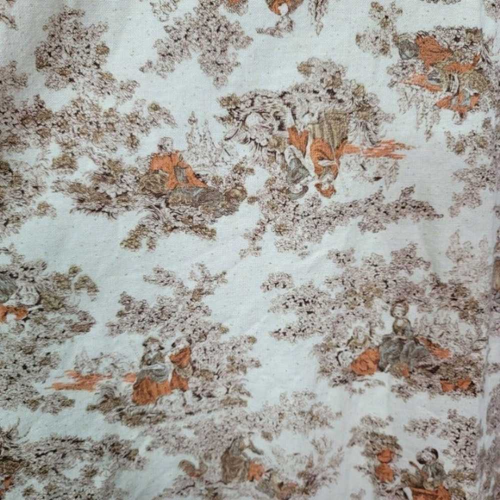 Vintage Toile Pattern Cottage Core Prairie Tie Ba… - image 4