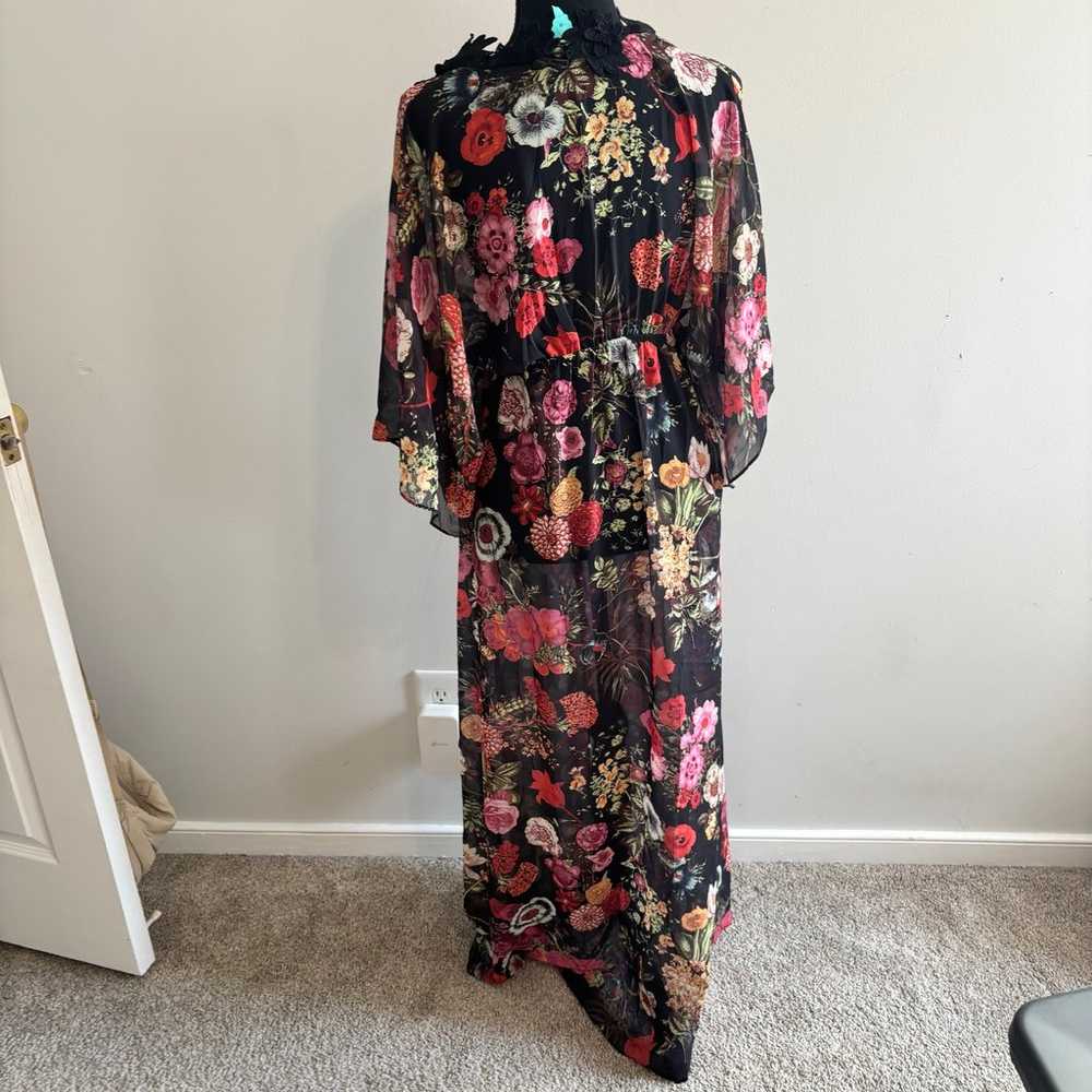 Farm Rio Laina Floral Semi Sheer Maxi Dress Size … - image 7