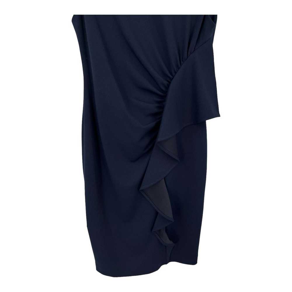 Calvin Klein dress Ruffle crepe sheath sleeveless… - image 3