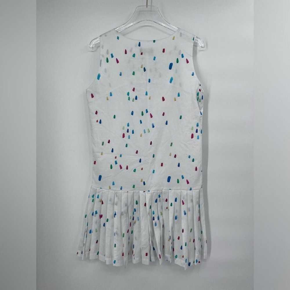 Brooke Wright white sleeveless confetti dress siz… - image 2