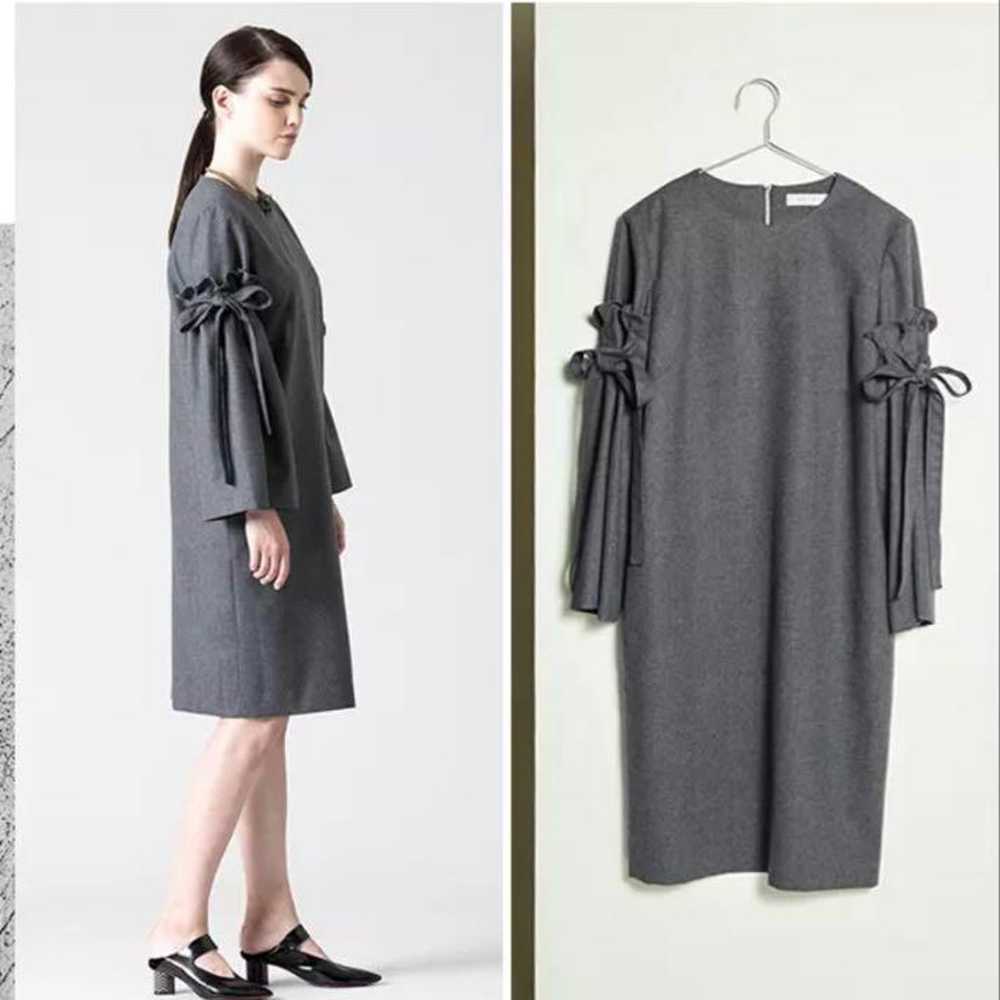 ADORE Gray Long Sleeve Dress with Ribbon - image 1