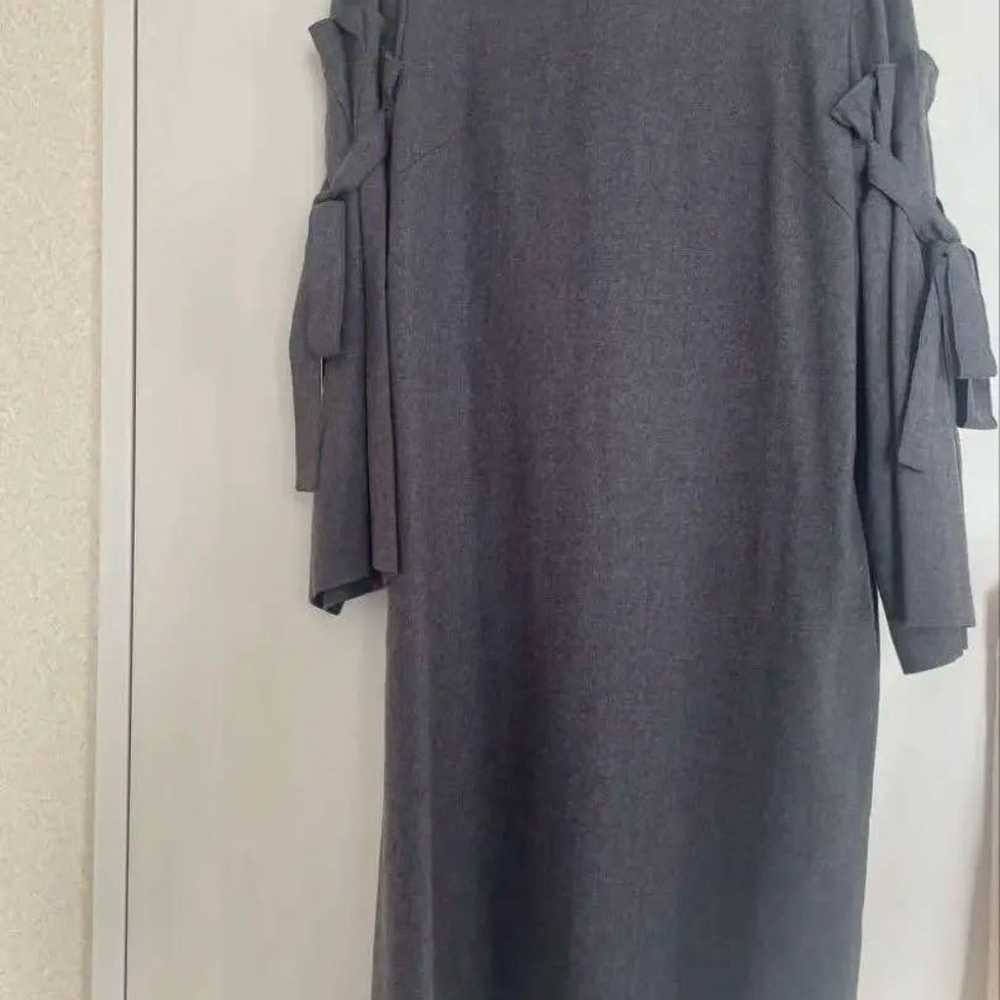 ADORE Gray Long Sleeve Dress with Ribbon - image 2