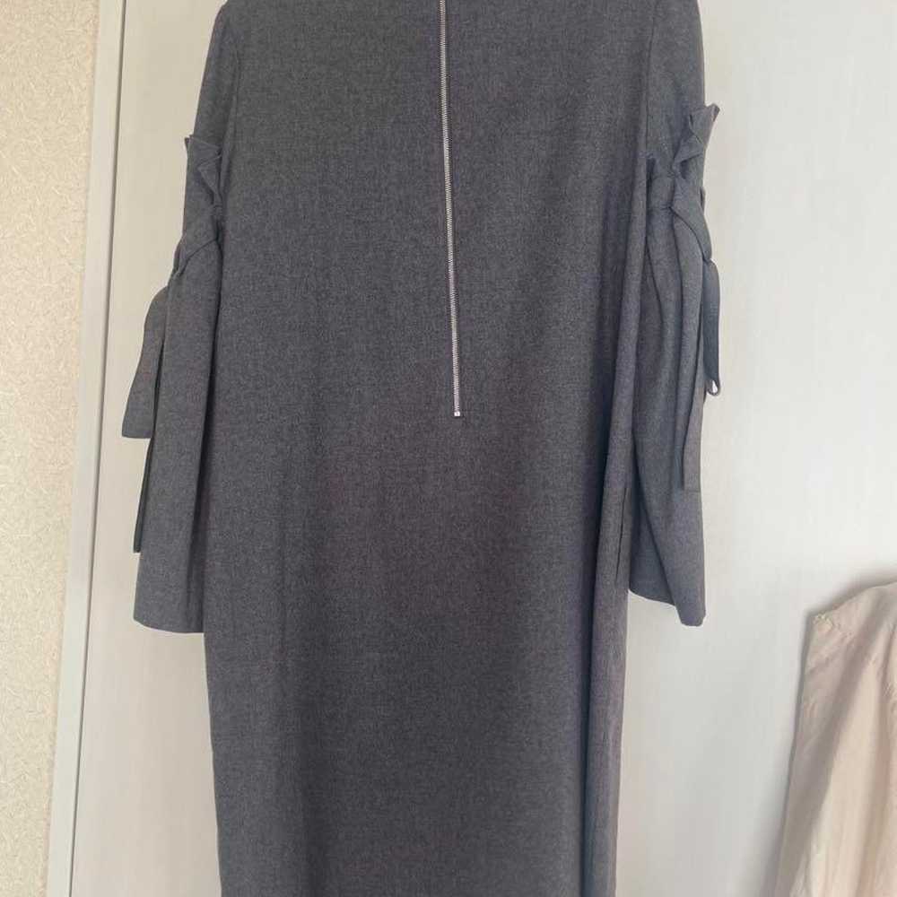 ADORE Gray Long Sleeve Dress with Ribbon - image 3