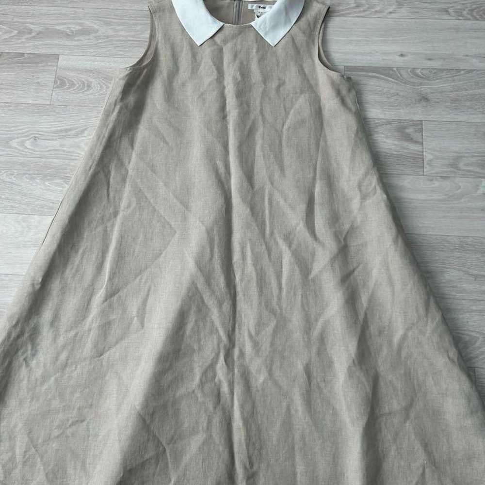 Rene Linen Sleeveless Dress 38 - image 2