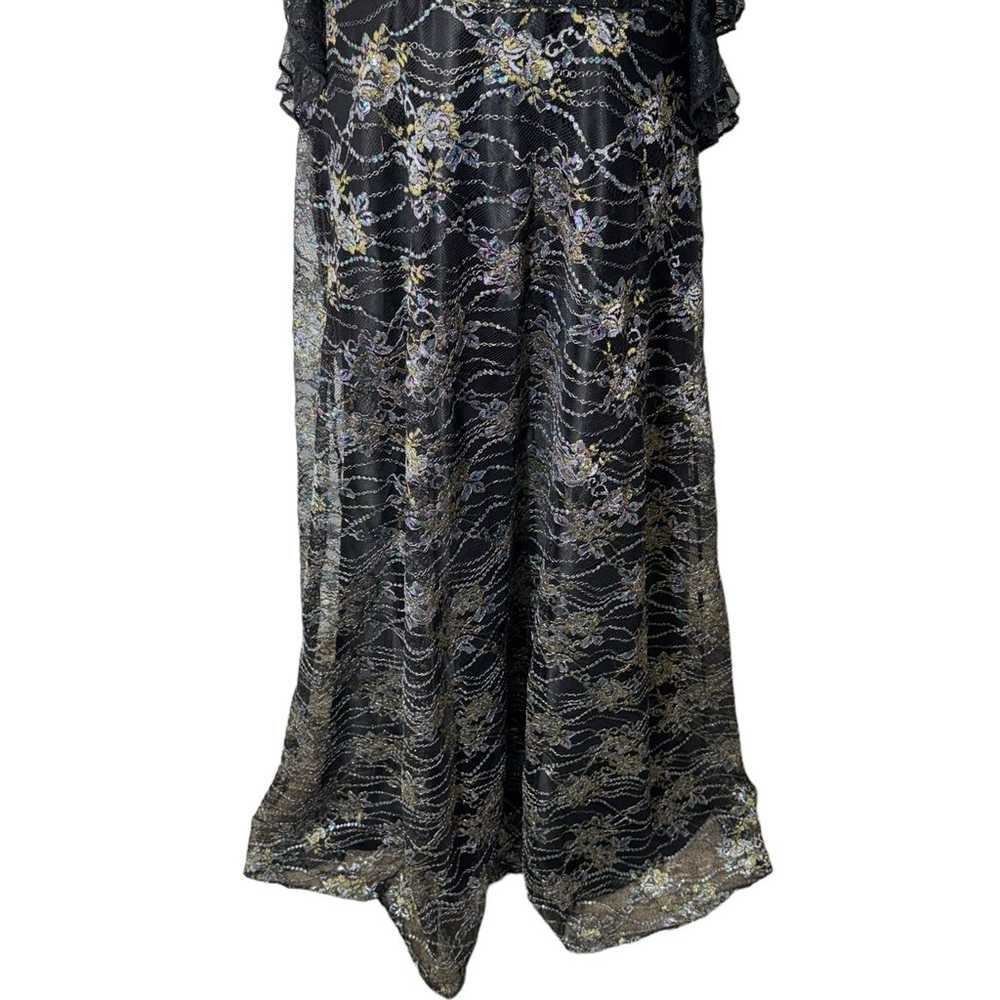 Tahari ASL Women's Metallic Lace Gown - image 11