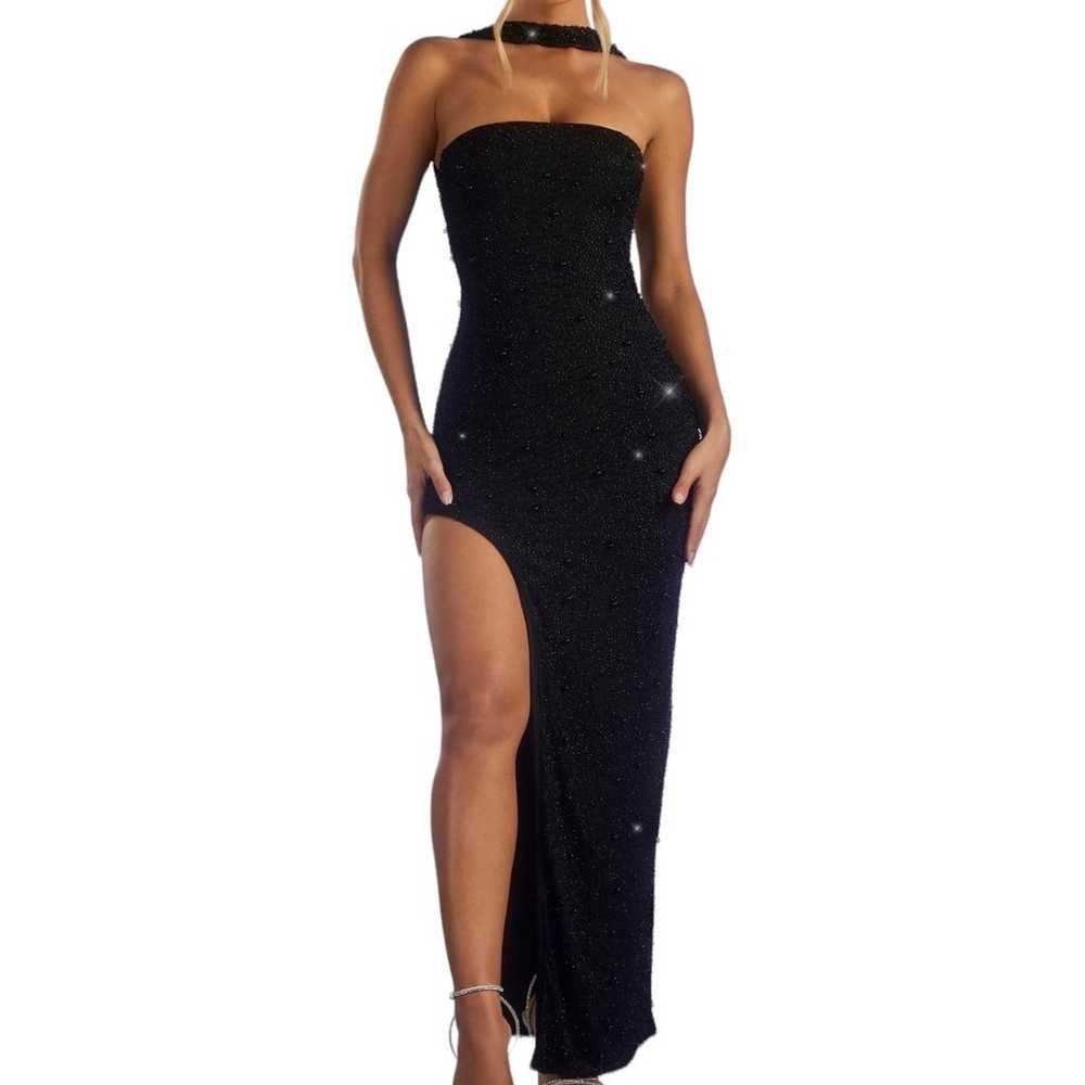 Oh Polly Belgravia Gown Black Beaded Dress Formal… - image 2