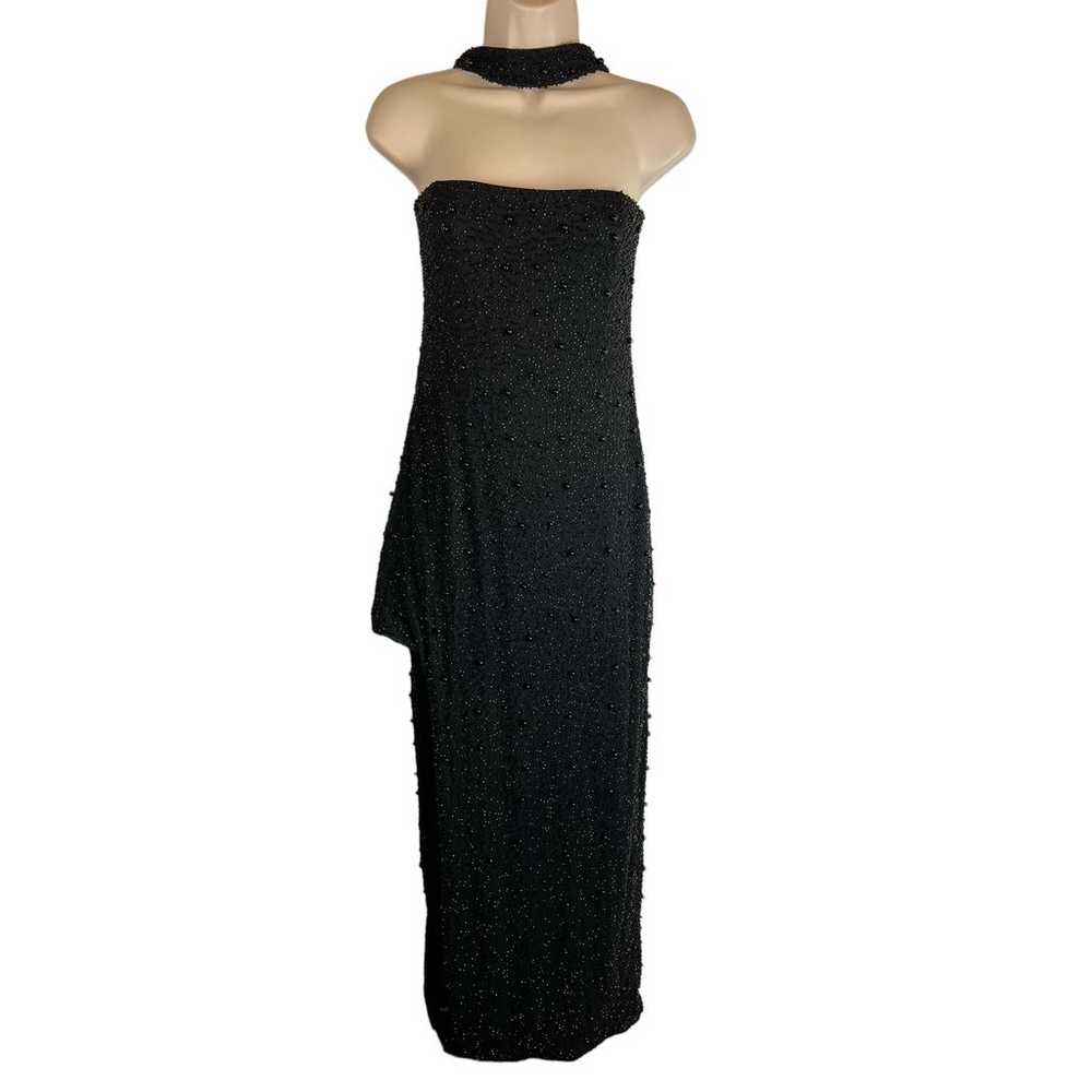 Oh Polly Belgravia Gown Black Beaded Dress Formal… - image 3