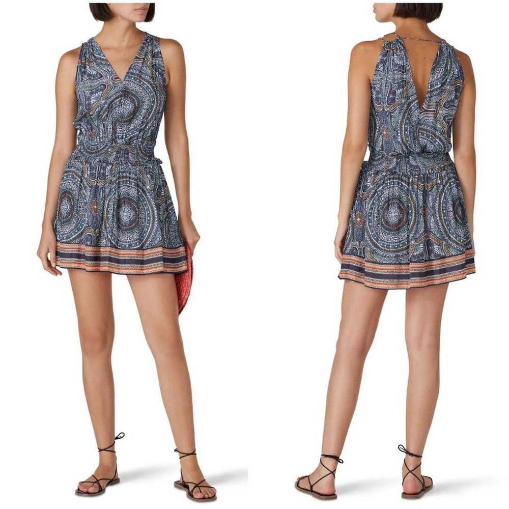 Ramy Brook Printed Dorothy Dress Smocked Waist Mi… - image 1