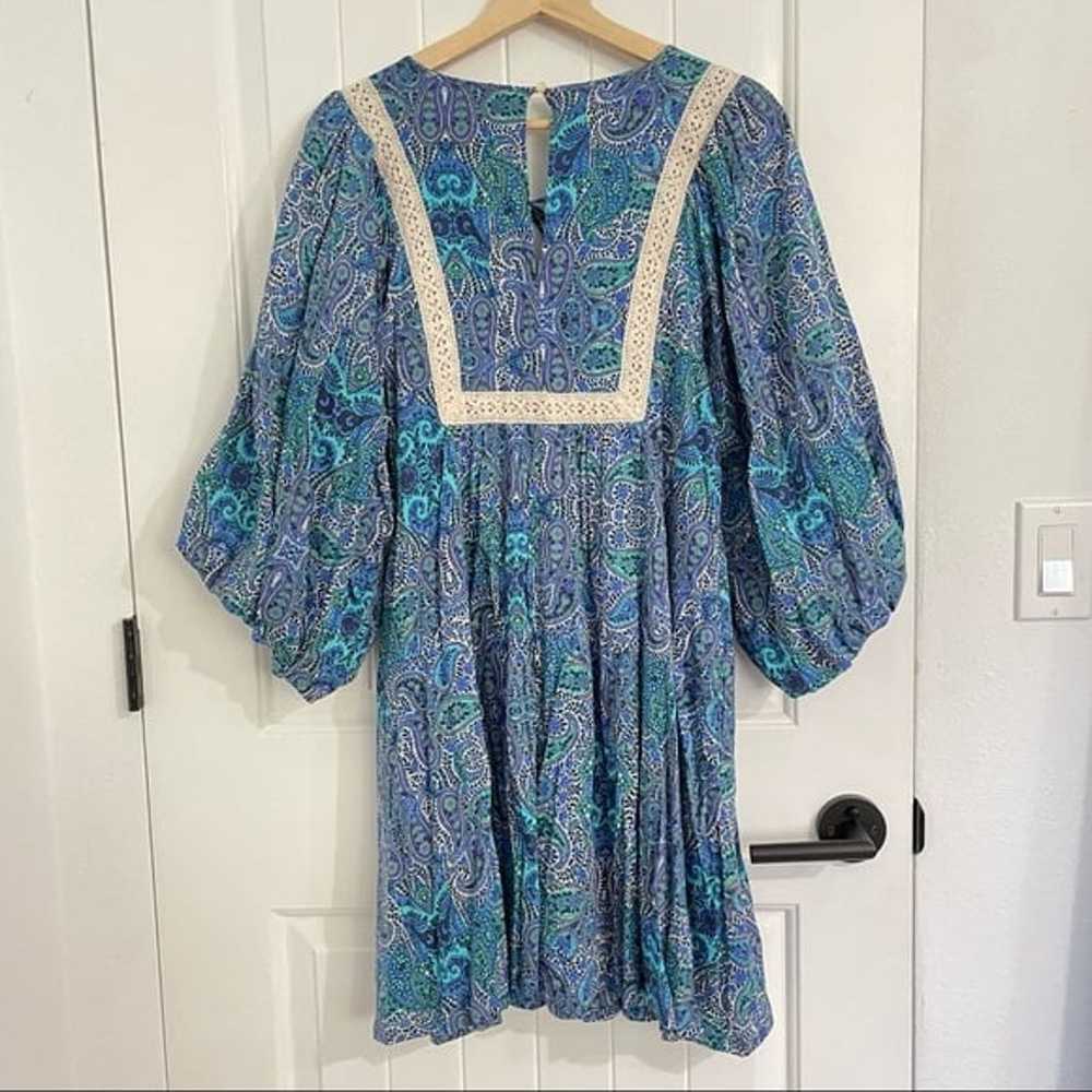 NWOT Anthropologie Lissa Blue Paisley Prints Romp… - image 10