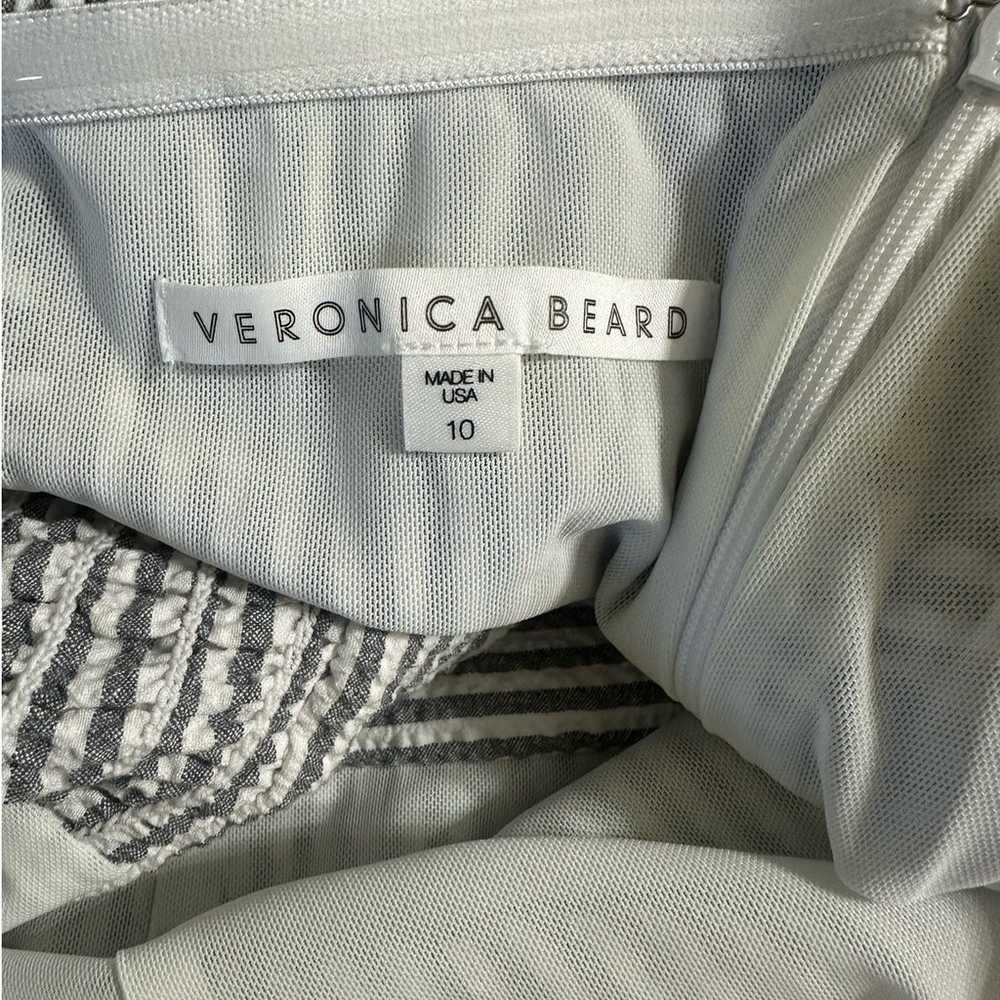 Veronica Beard Serild Strapless Seersucker Gray S… - image 10