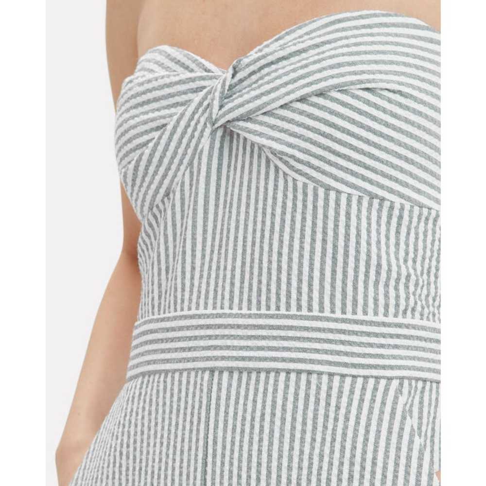 Veronica Beard Serild Strapless Seersucker Gray S… - image 4