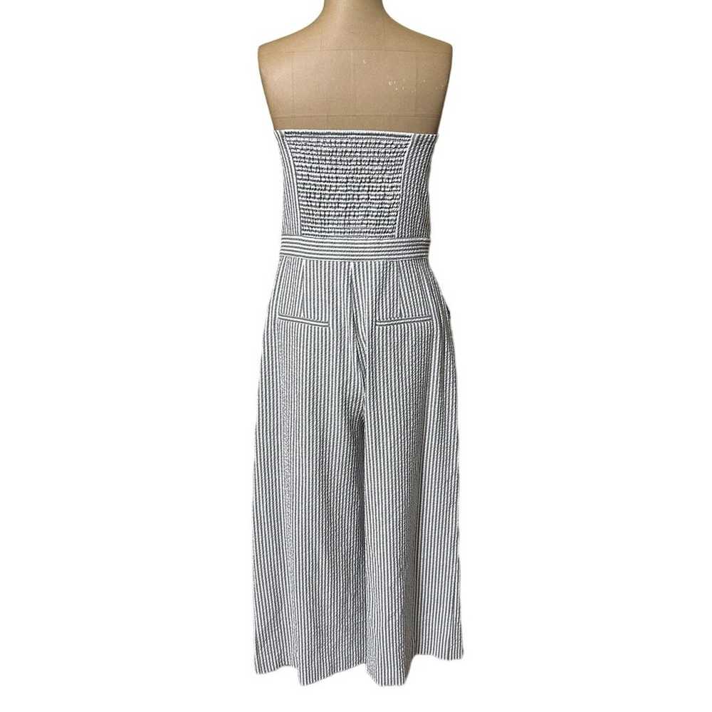 Veronica Beard Serild Strapless Seersucker Gray S… - image 7